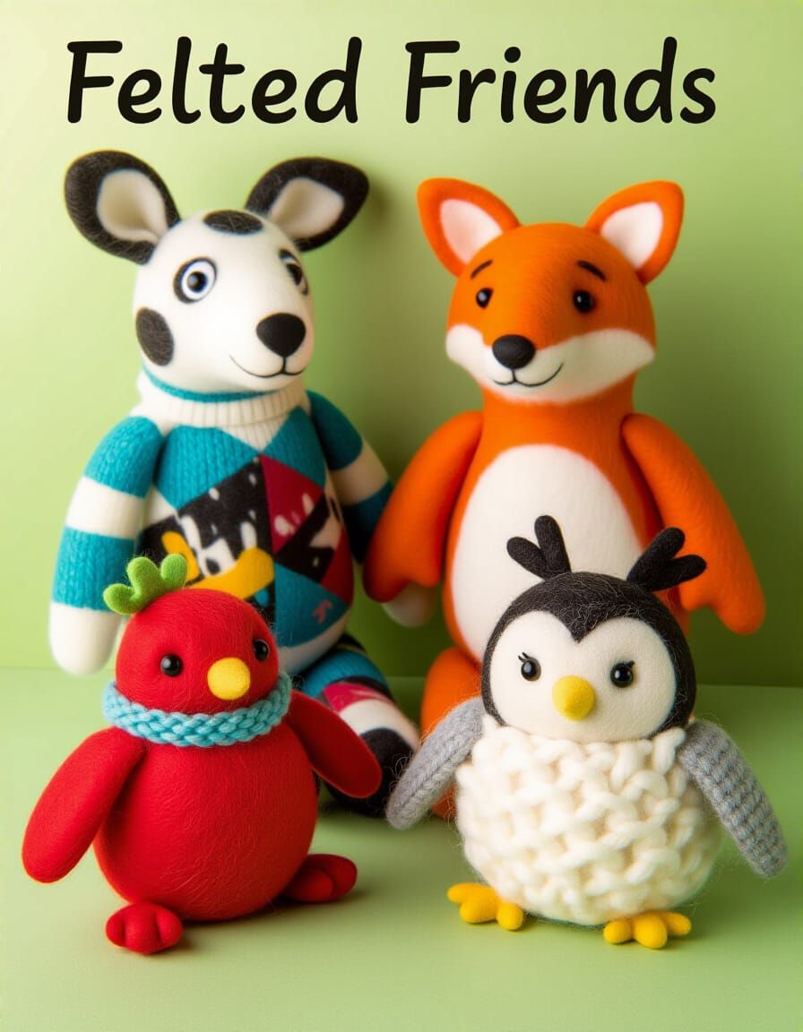 Adorable Felted Animals: Handcrafted Woolen Friends