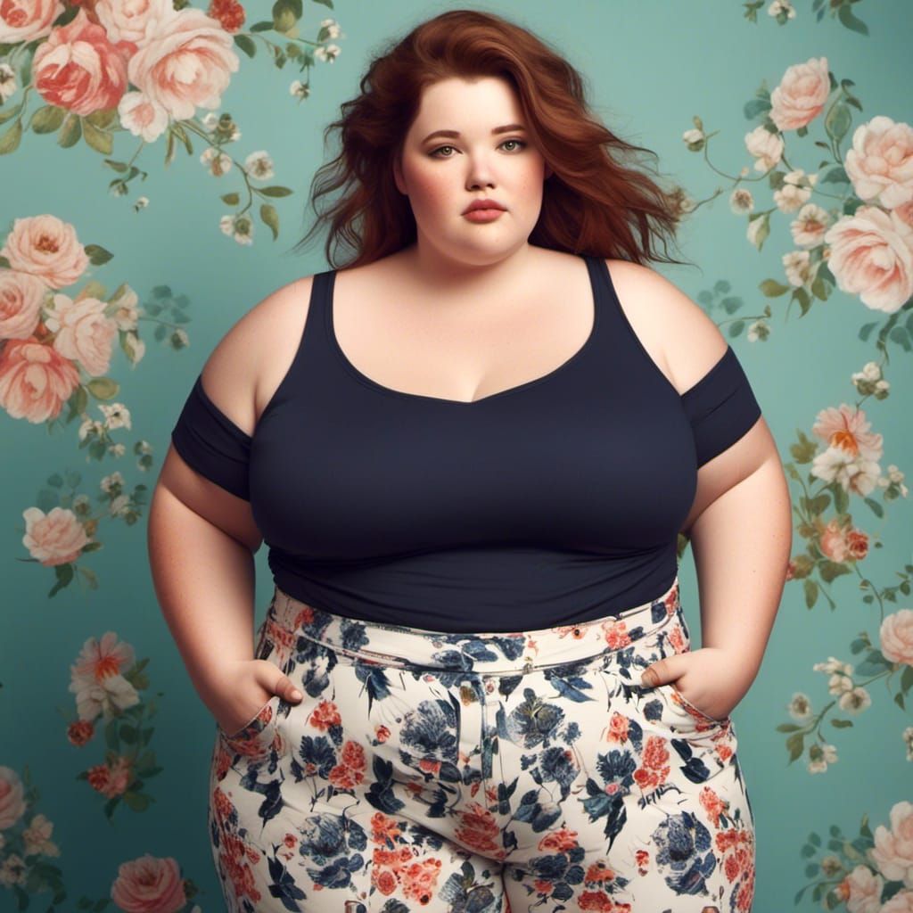 Photo of Curvy Woman in Hyperrealism Style