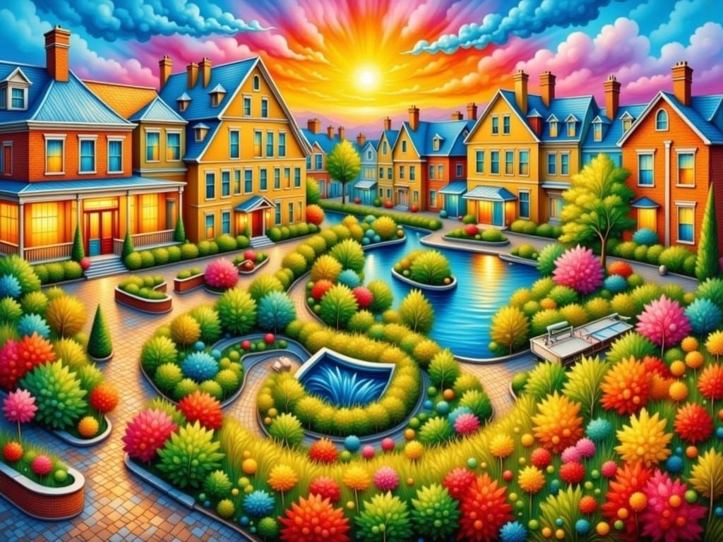 The garden in the city