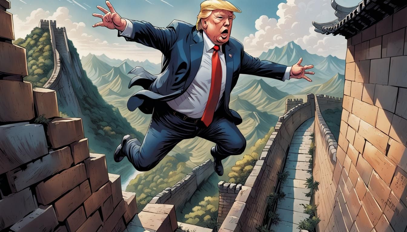 Donald Trump's Descent: A Comic Book Fall