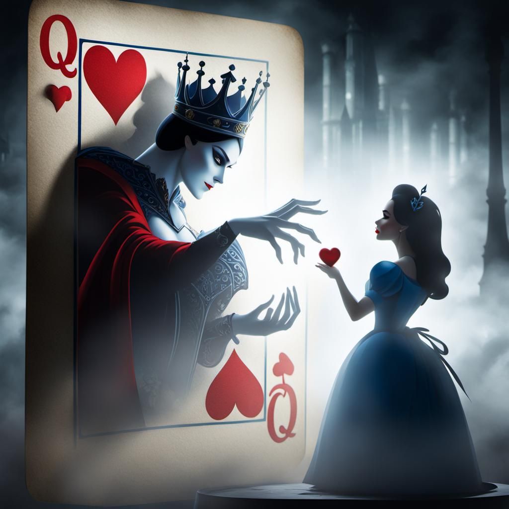 Evil Queen Grabs Alice: Digital Matte Painting