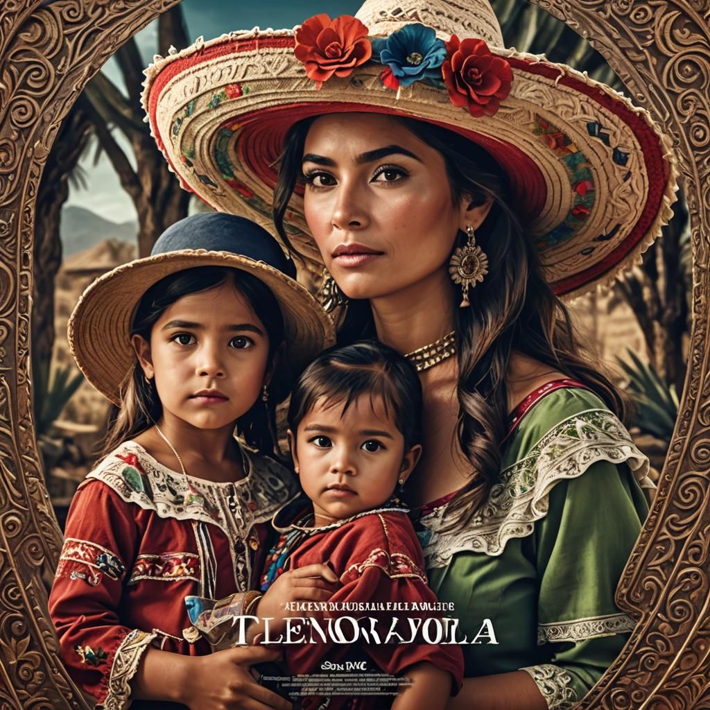 Telenovela Magazine Cover with Woman and Child