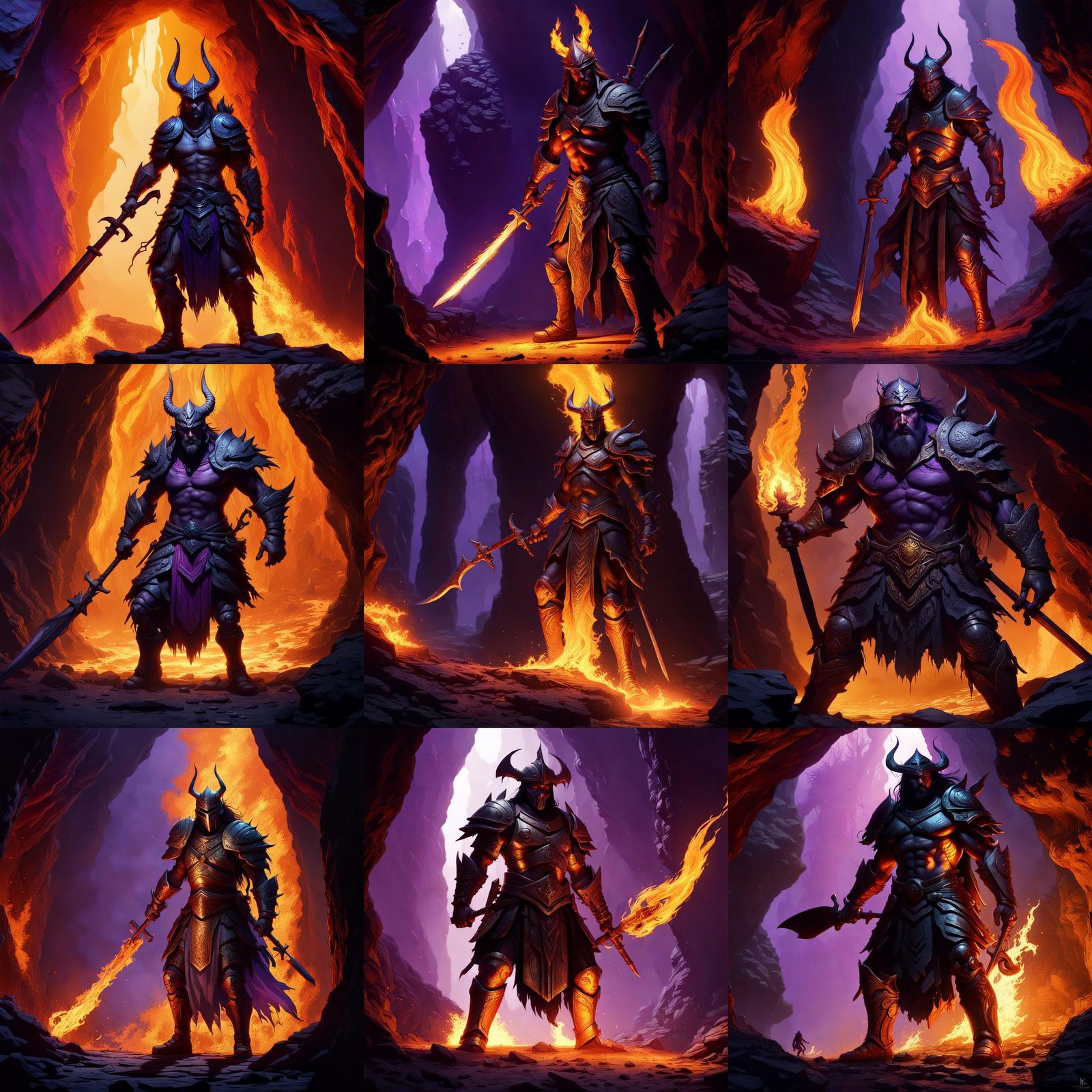 Battle Scarred Warrior Illuminated in Dark Fantasy Style