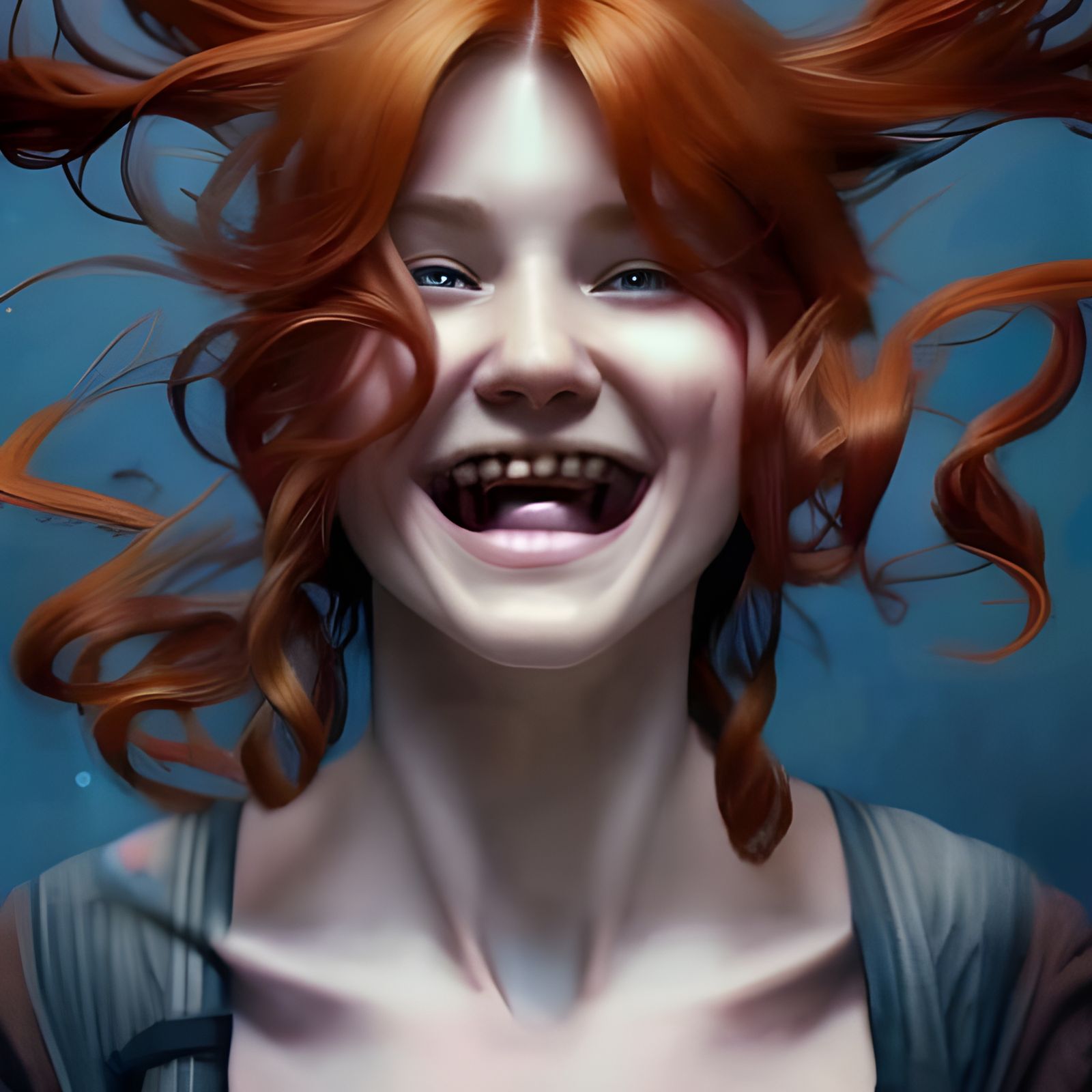 Abstract Yellow Brush Strokes Painting