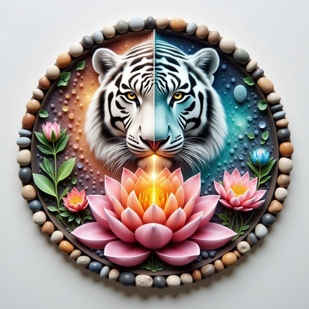 Tiger in Harmony with Nature