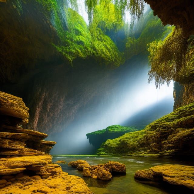 The Cave to fantasy as surreal landscapes painted by Hans-Werner Sahm