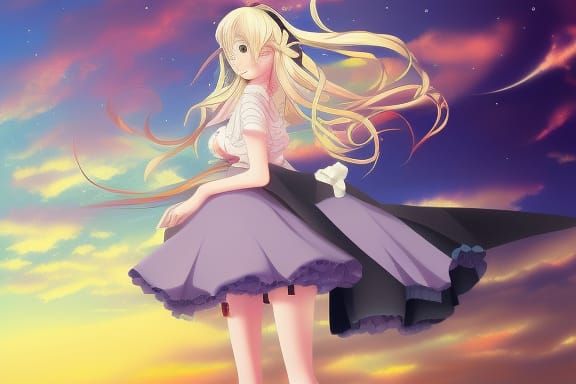 glamorous sky by artist "anime", Anime Key Visual, Japanese Manga, Pixiv, Zerochan, Anime art, Fantia