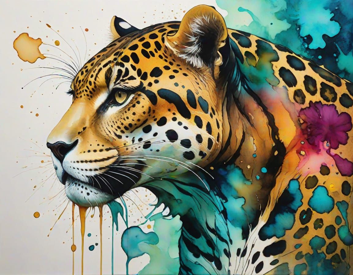 Vibrant Jaguar in Splendid Muted Colors