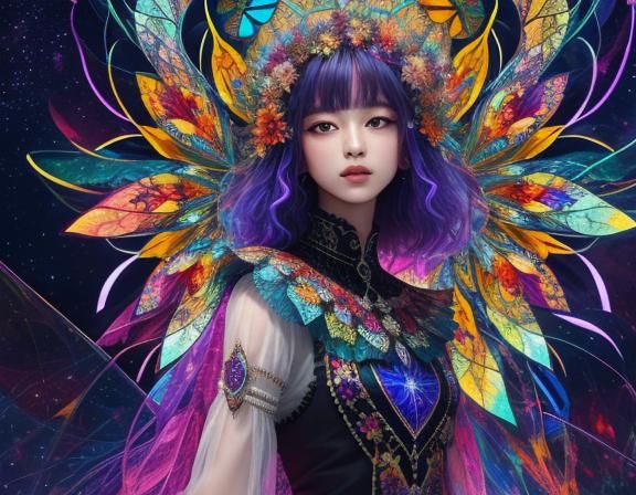 Euphoria in Stained Glass: Vibrant Kaleidoscope