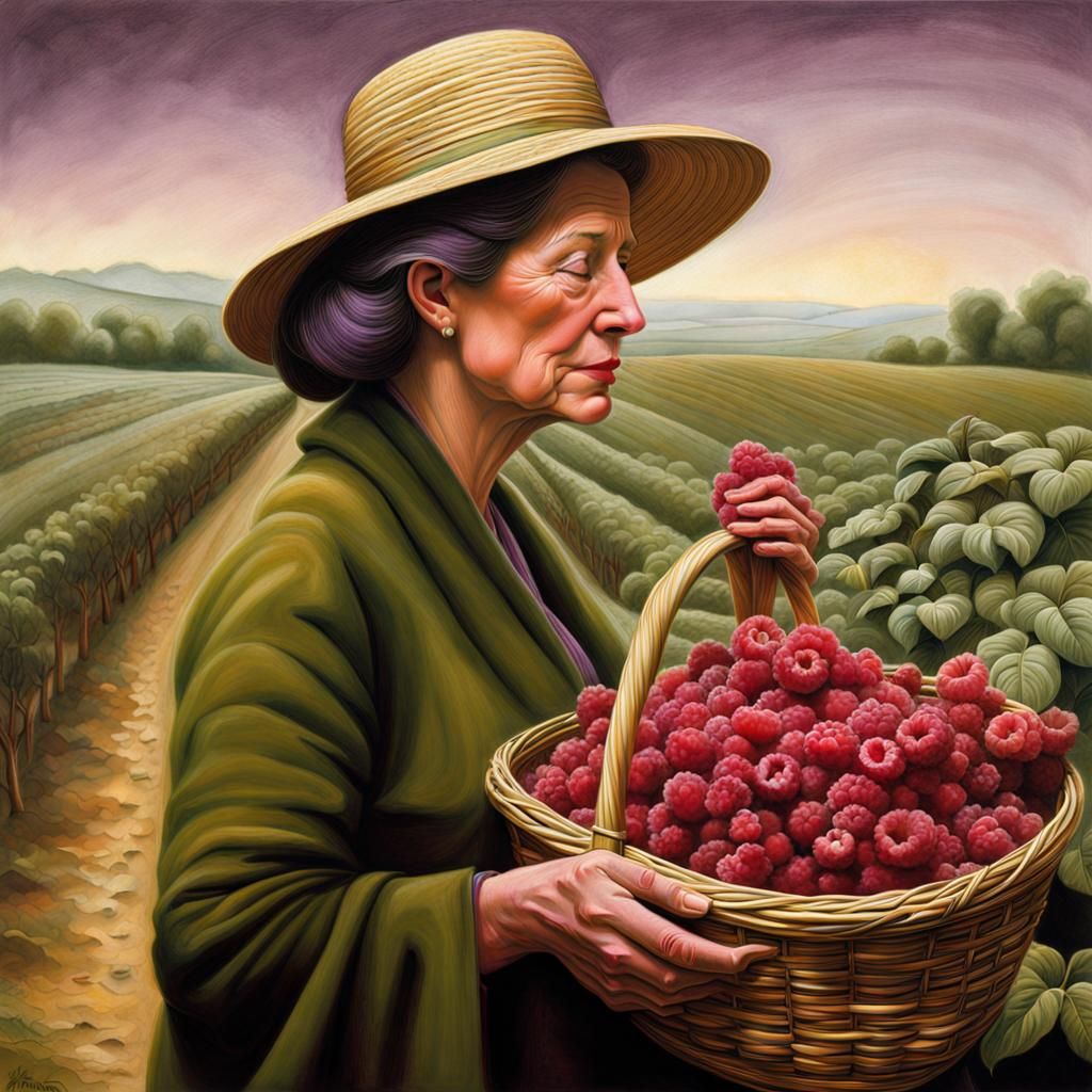 Tired Woman Grocery Shopping in Graphite Style