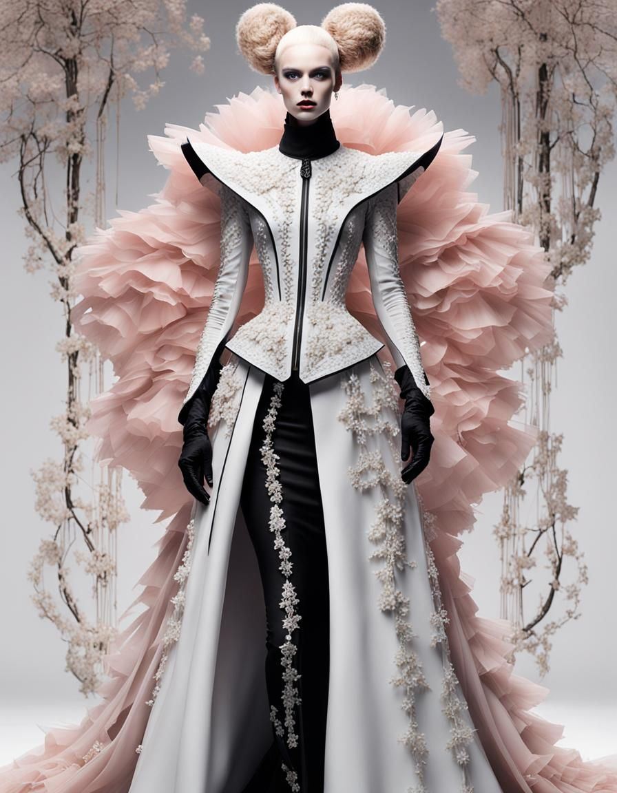 Fairytale Scene in High Fashion Couture Style