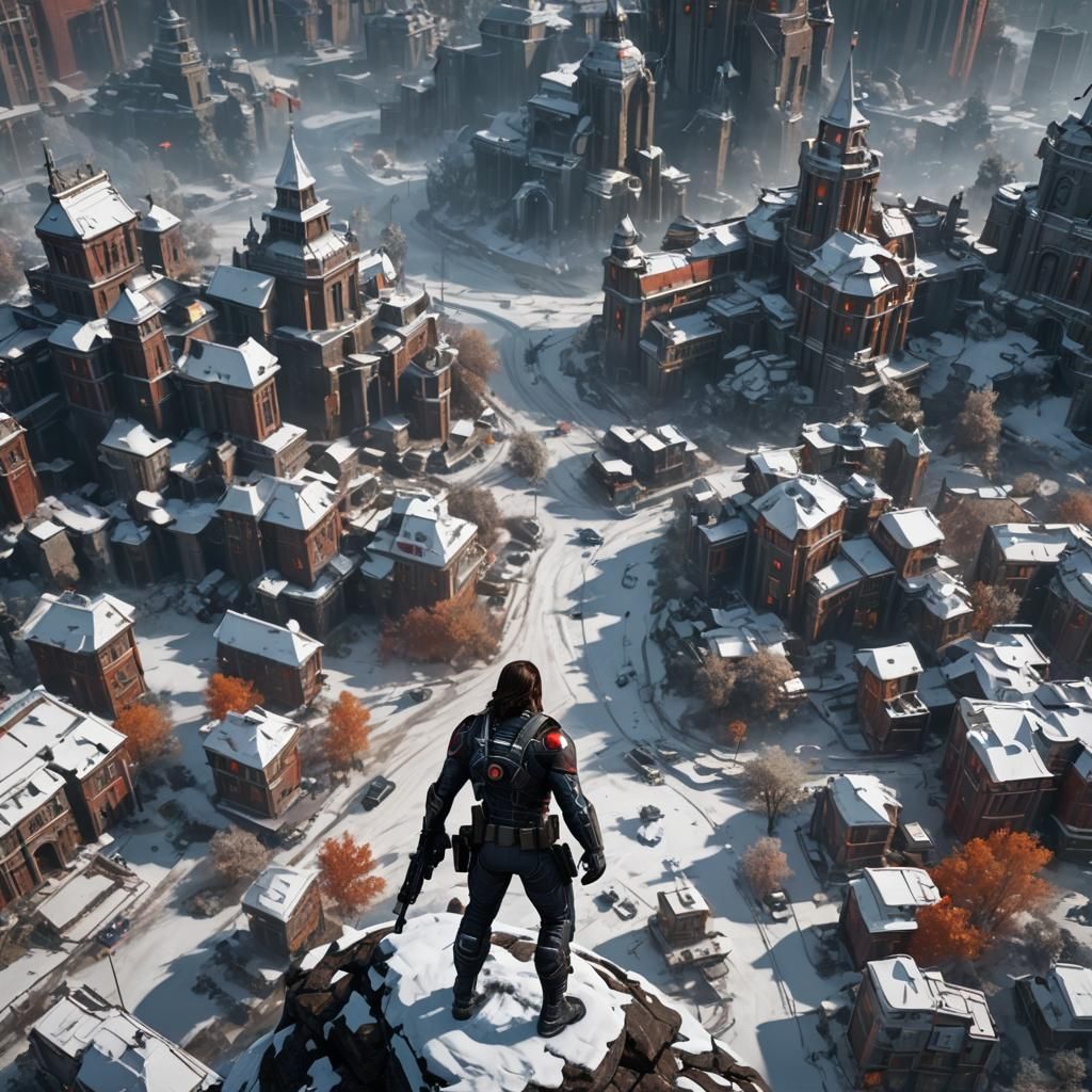 Winter Soldier Detailed Matte Painting in 8k