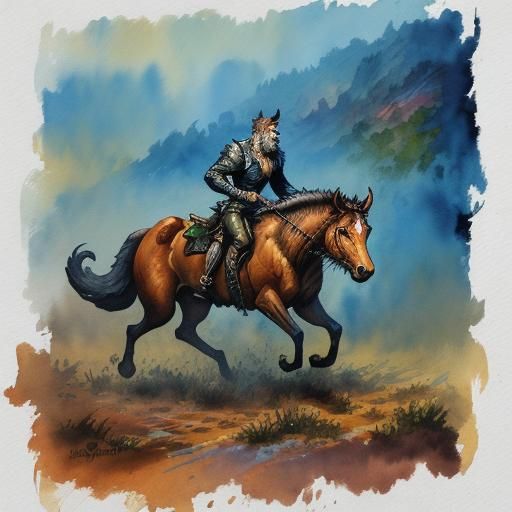 Wild Thoughts in Gouache Style Impressionist Painting