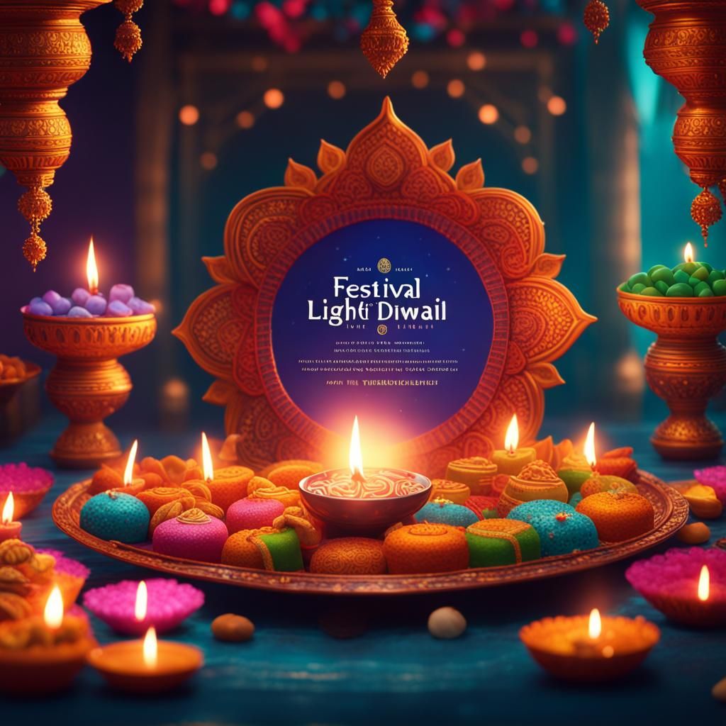 Diwali Festival: Sweets and Happiness in Fantasy Art