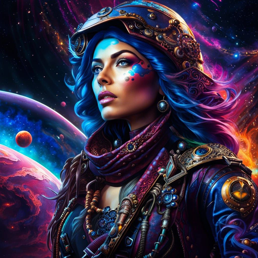 Steampunk space pirate