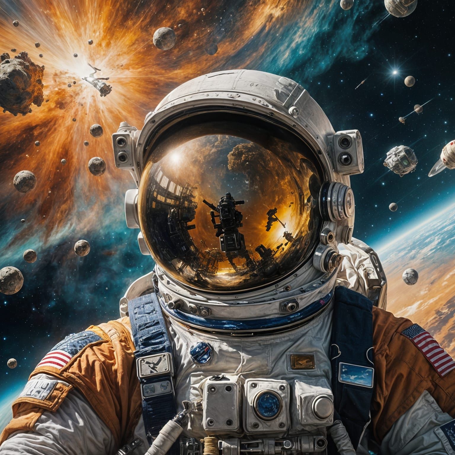 Surreal Astronaut in Ethereal Space