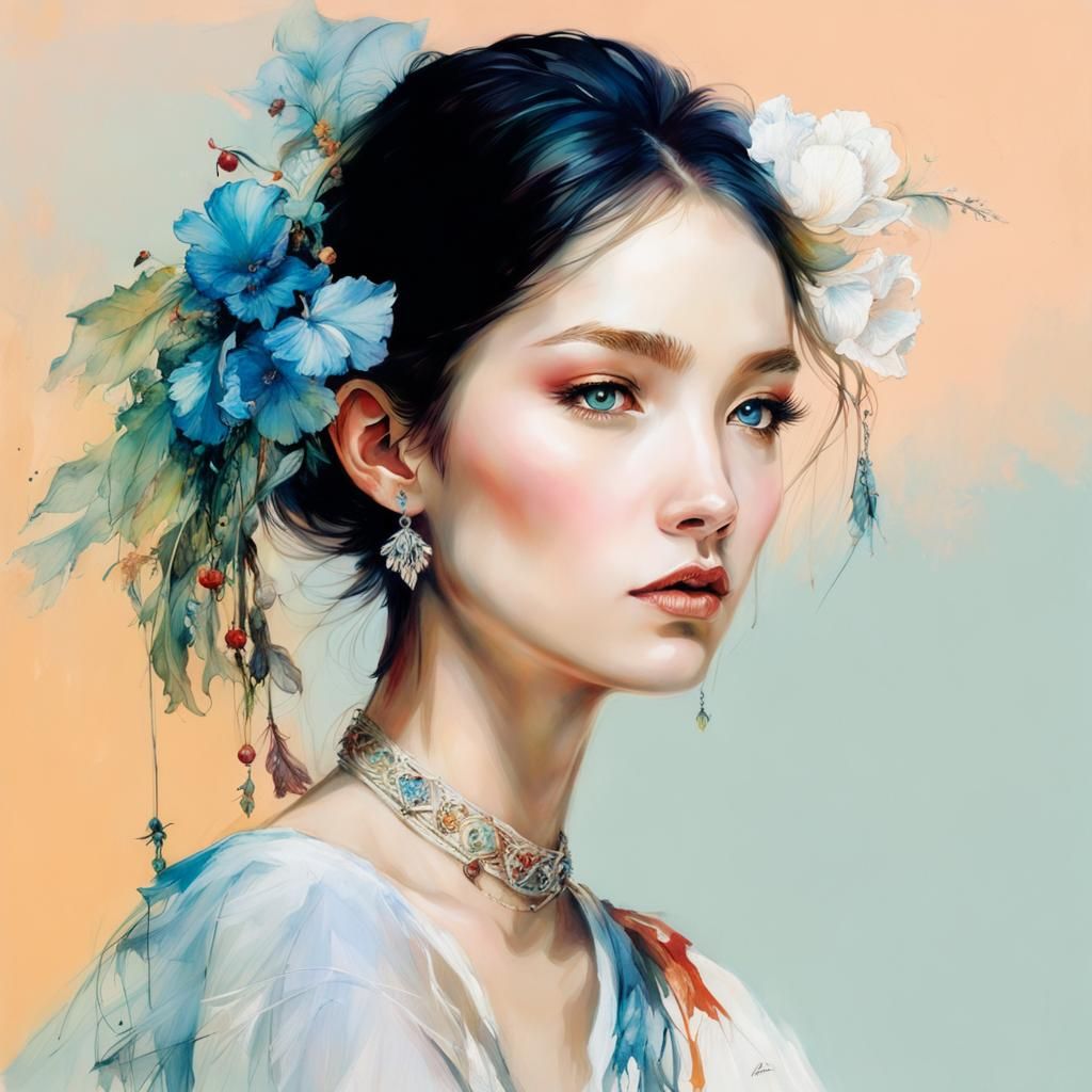 Detailed Colorful Complex Artwork in Fairy Tale Style