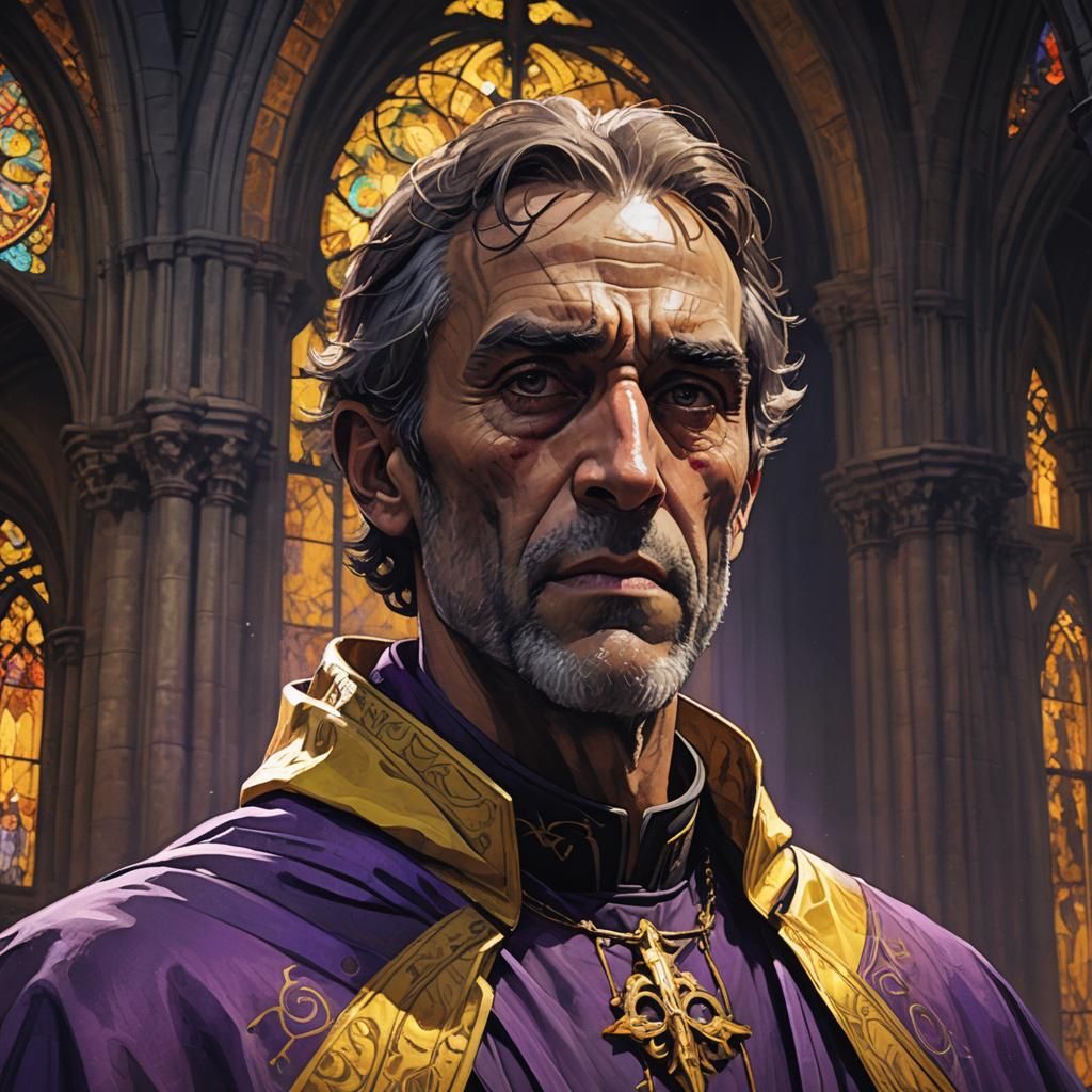 Trevor Phillips Confronts Bishop in Dark Fantasy Style
