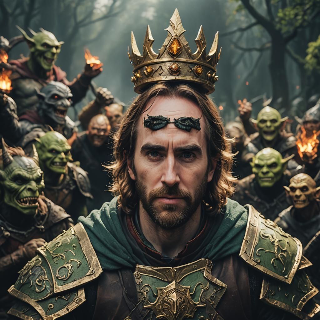 Asmongold as Goblin King: Cinematic Film Still