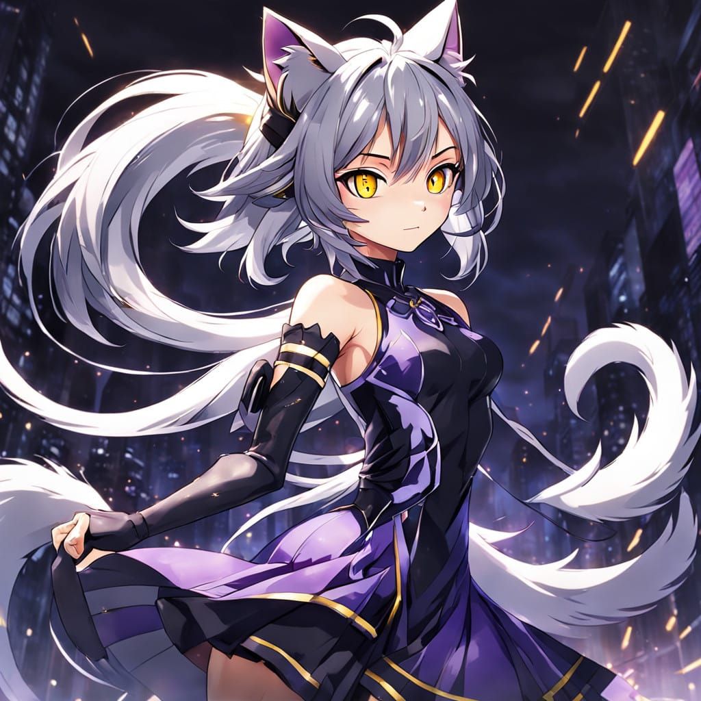 Whimsical Catgirl Embodies Warmth and Playfulness in a Diver...