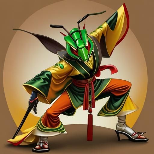 Kung Fu Master Mantis Cartoon