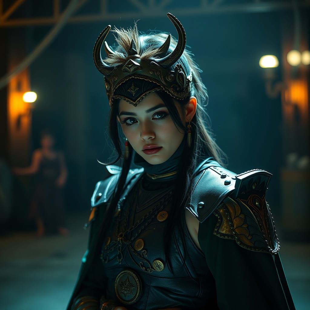 Ethereal Cosplay Portrait in Moody, High-Contrast Lighting