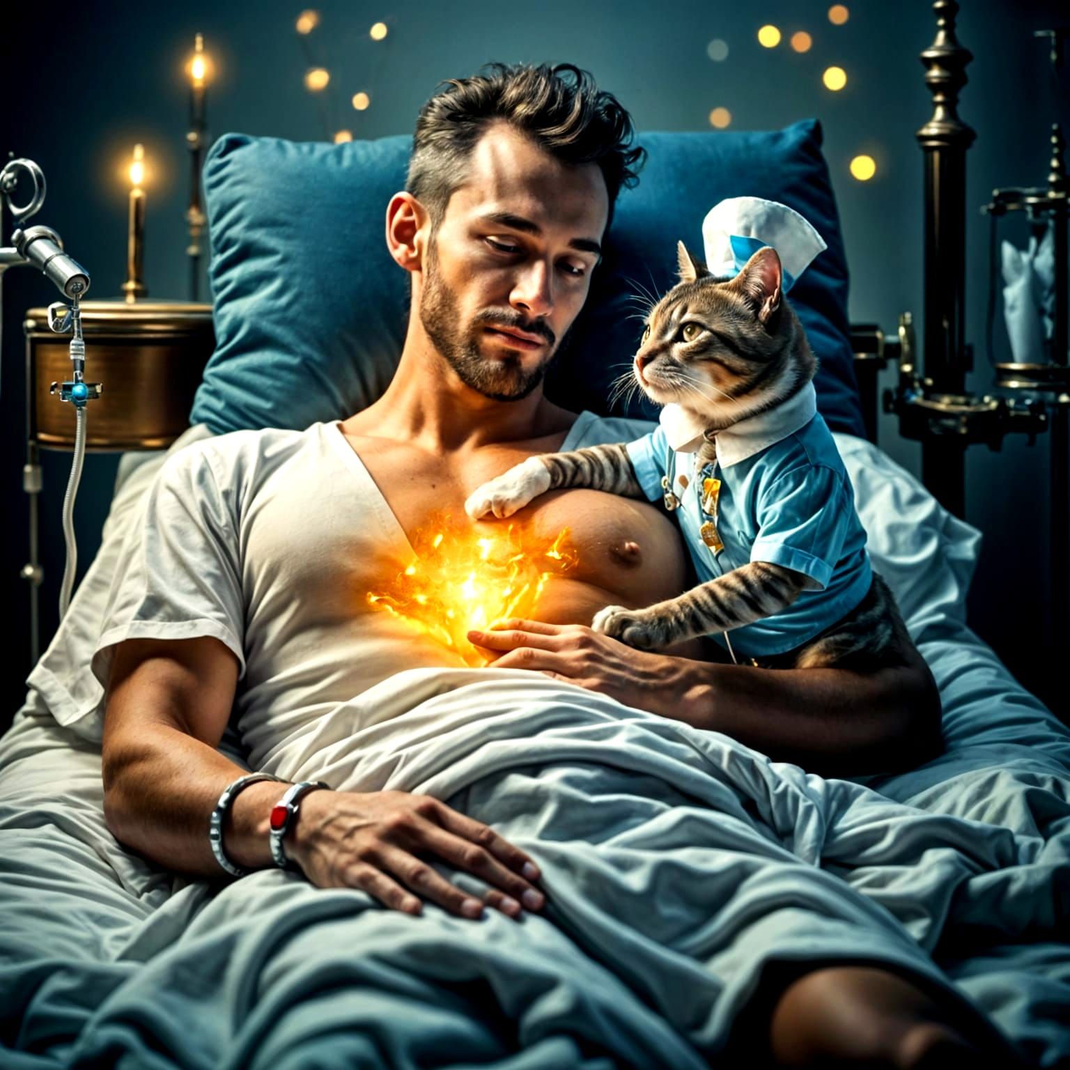 A Cat in a Nurse's Uniform Heals a Man's Heart with Magical ...