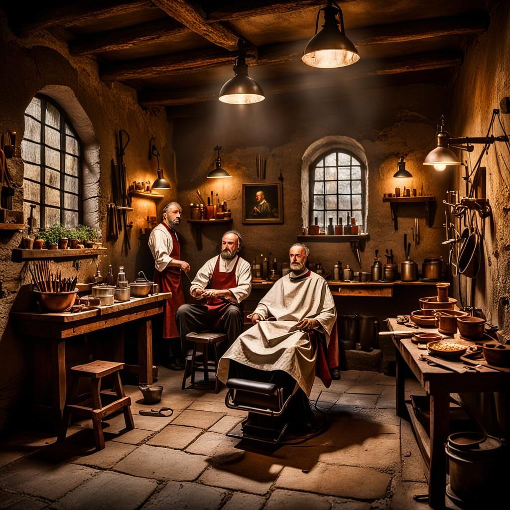 Medieval barbershop
