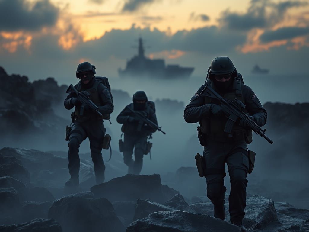 US Navy SEALs in Tactical Gear, Photorealistic 8K