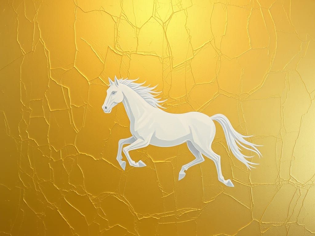 Rider in Minimalist Impasto Style