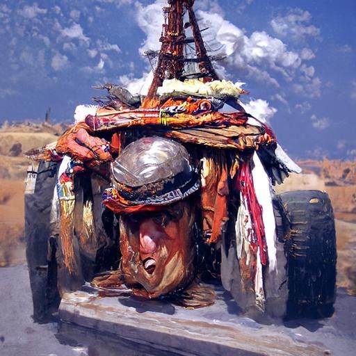 Cultural Scene in Oil Painting Style