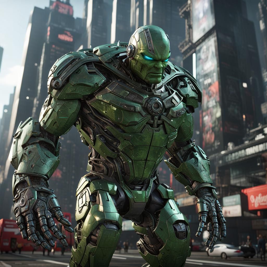 Futuristic Monolith with Spiderman Costume Details