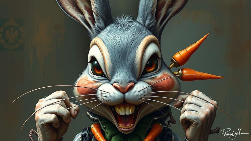 Cybernetic Carrot King in a Fractal Realm