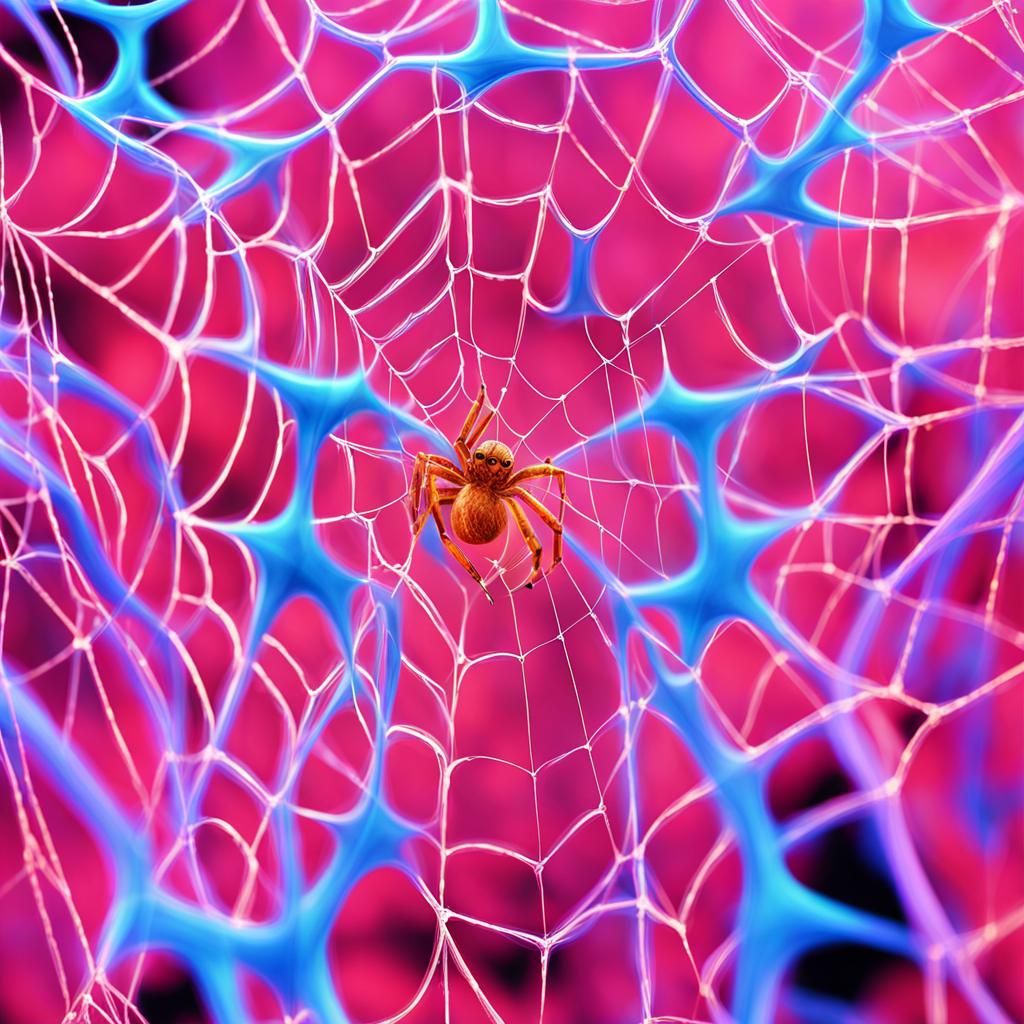 Mystical Spiderwebs in Comic Book Art Style