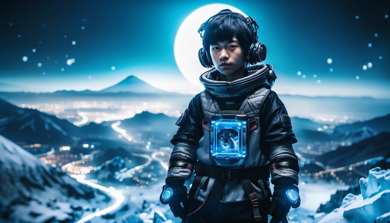 Holagram memories near my hart. Me and My Cat in an ice age ...