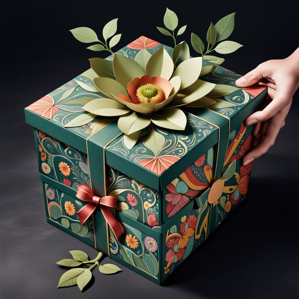Gift Box Transforms to Symbolize Life's Joys