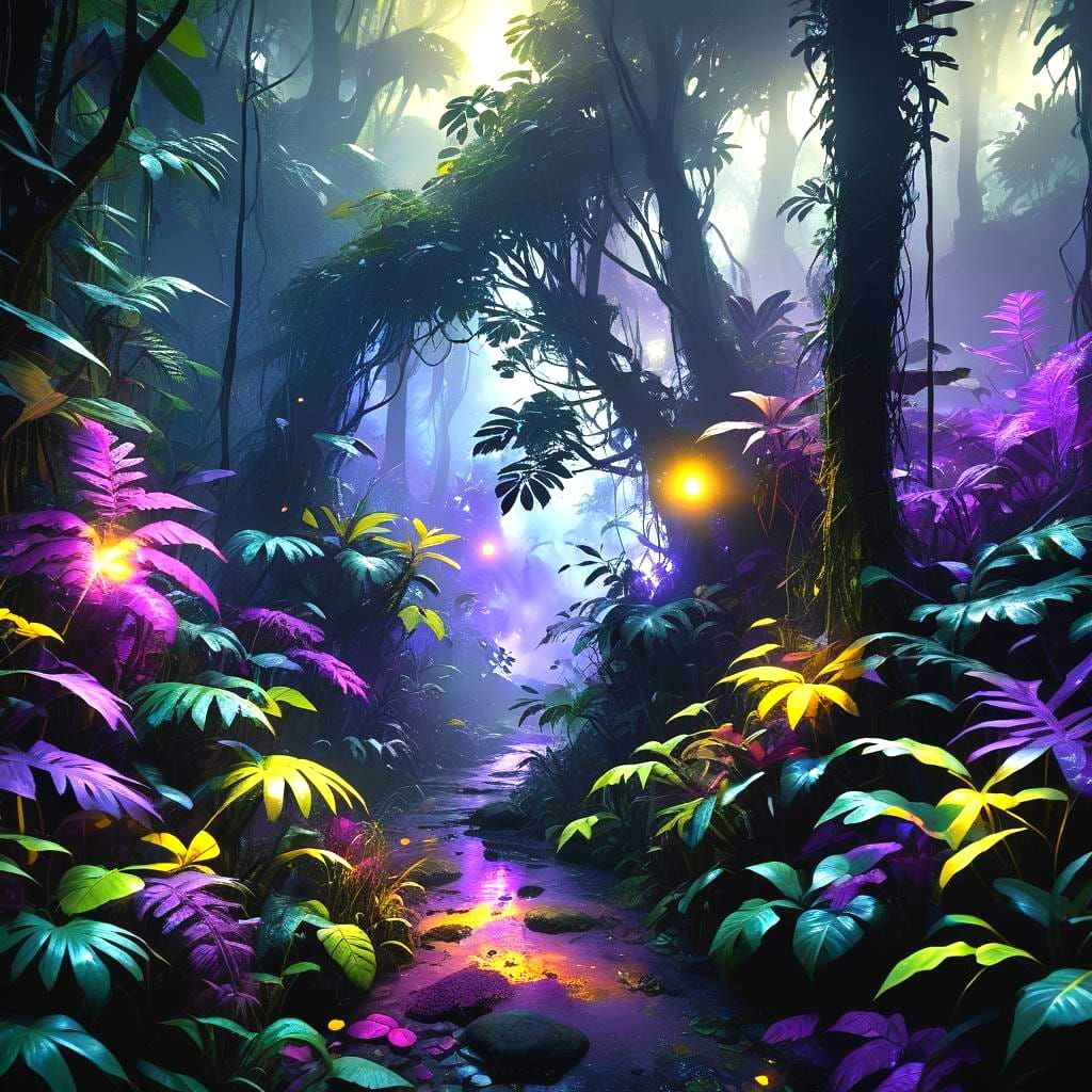 Jungle Thicket Opens to Unreal Light