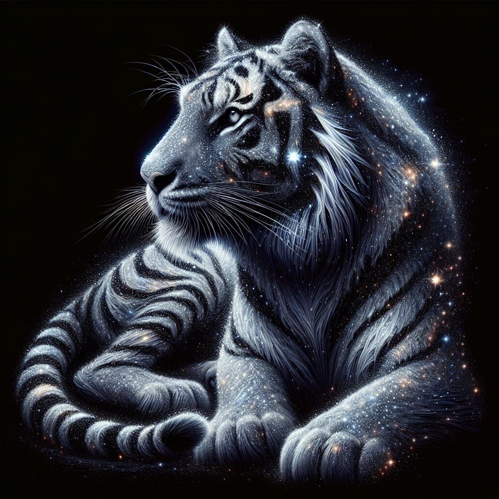 Stardust Tiger: A Cosmic Majesty