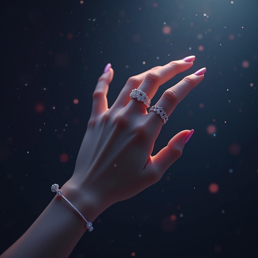 Ethereal Platinum Band with Diamond Accents and Filigree Bra...