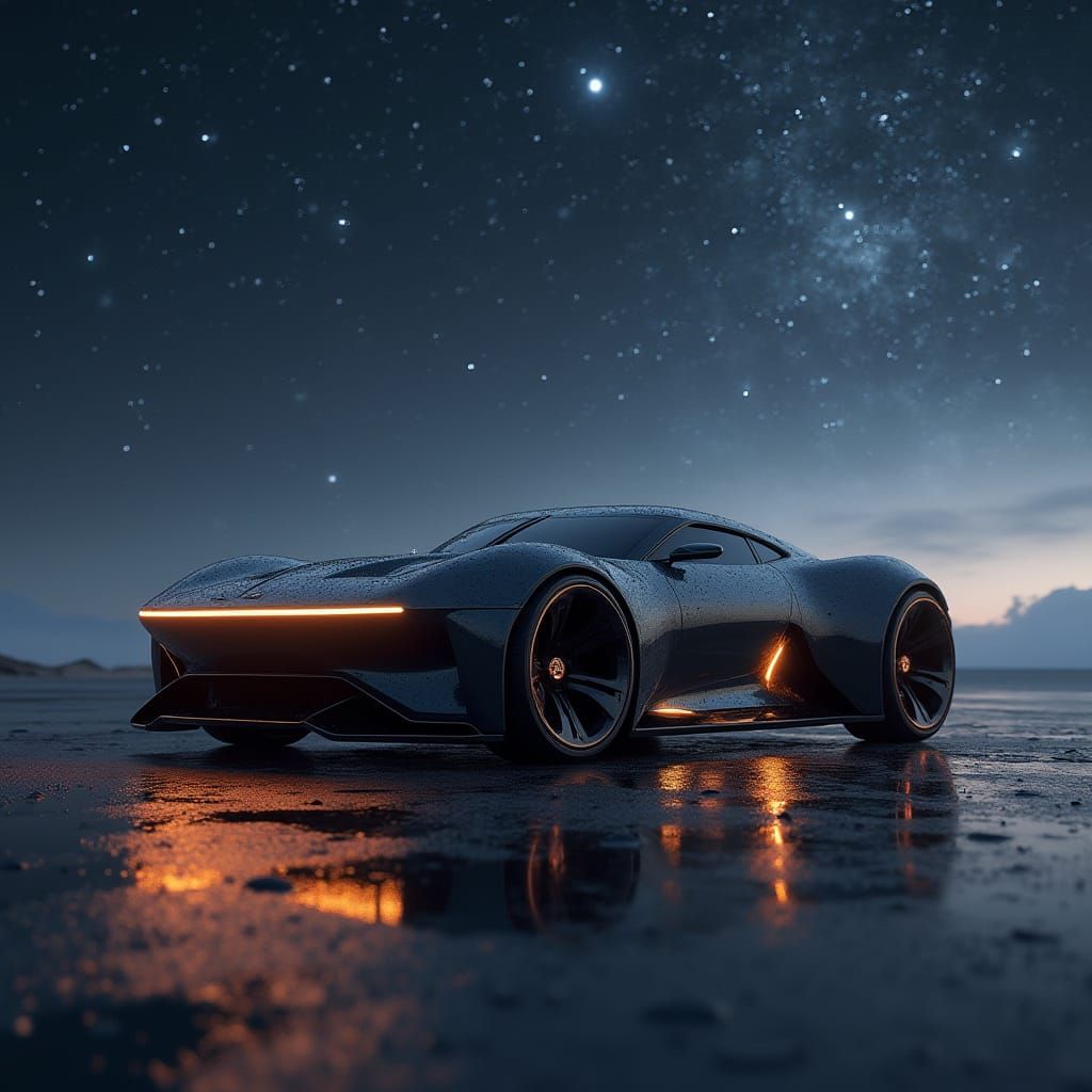 Futuristic Concept Car Powered by Dark Energy