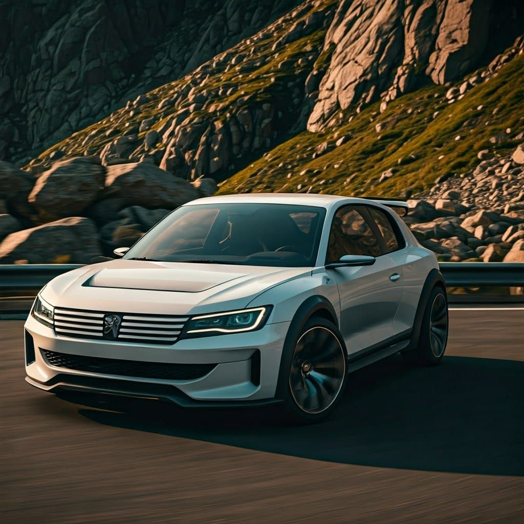 Epic Futuristic Peugeot 205 GTI Proto Concept on Granite Mou...