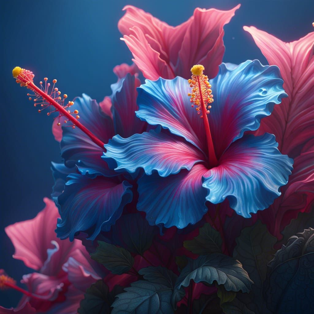 Hibiscus en dégradé