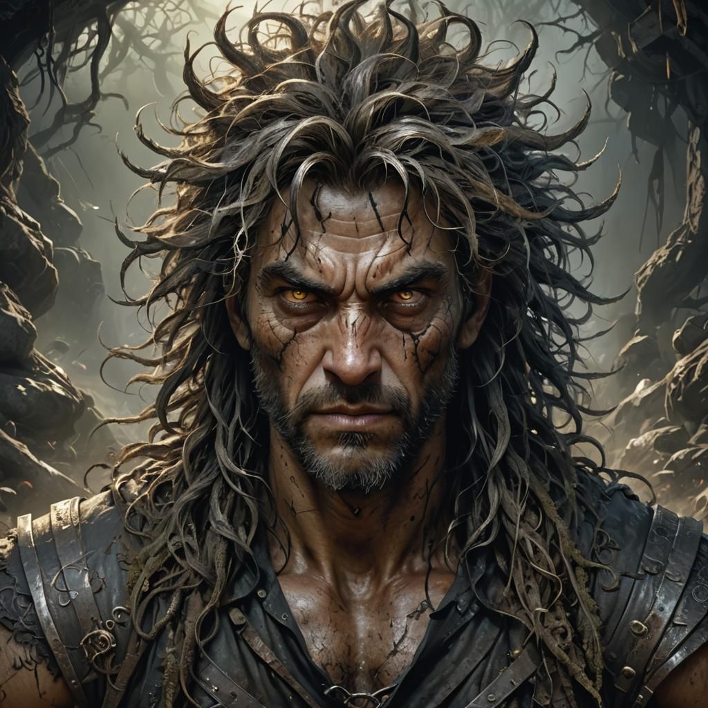 Dark Fantasy Portrait with Calm Aura