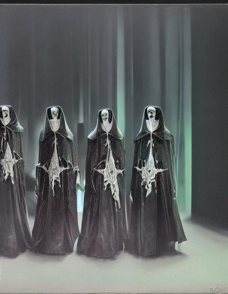 Sisters of Inquisition: Minimalist Mixed Media Art