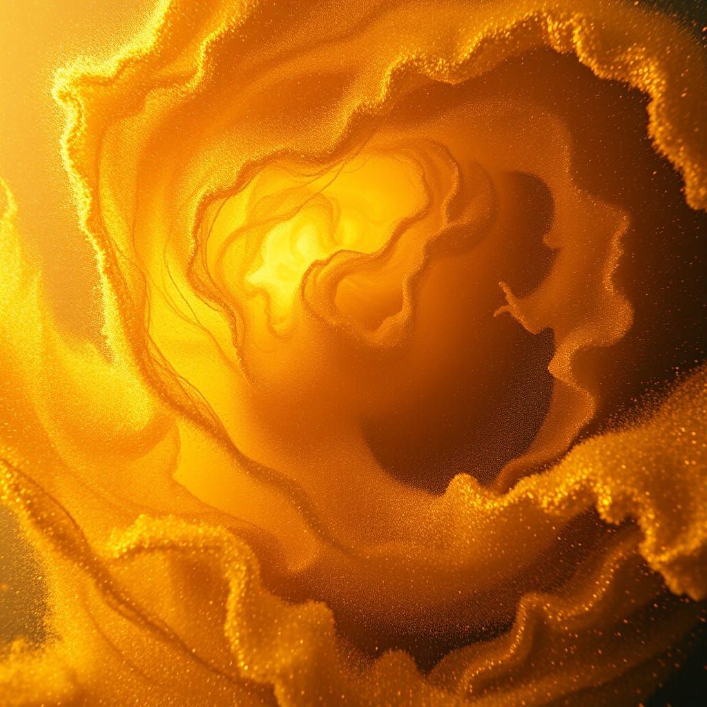 Shimmering Gold Dust: Ethereal Cosmic Display