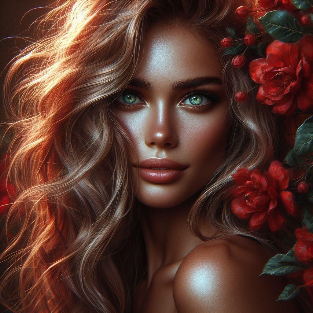 Beautiful Blonde Woman Portrait