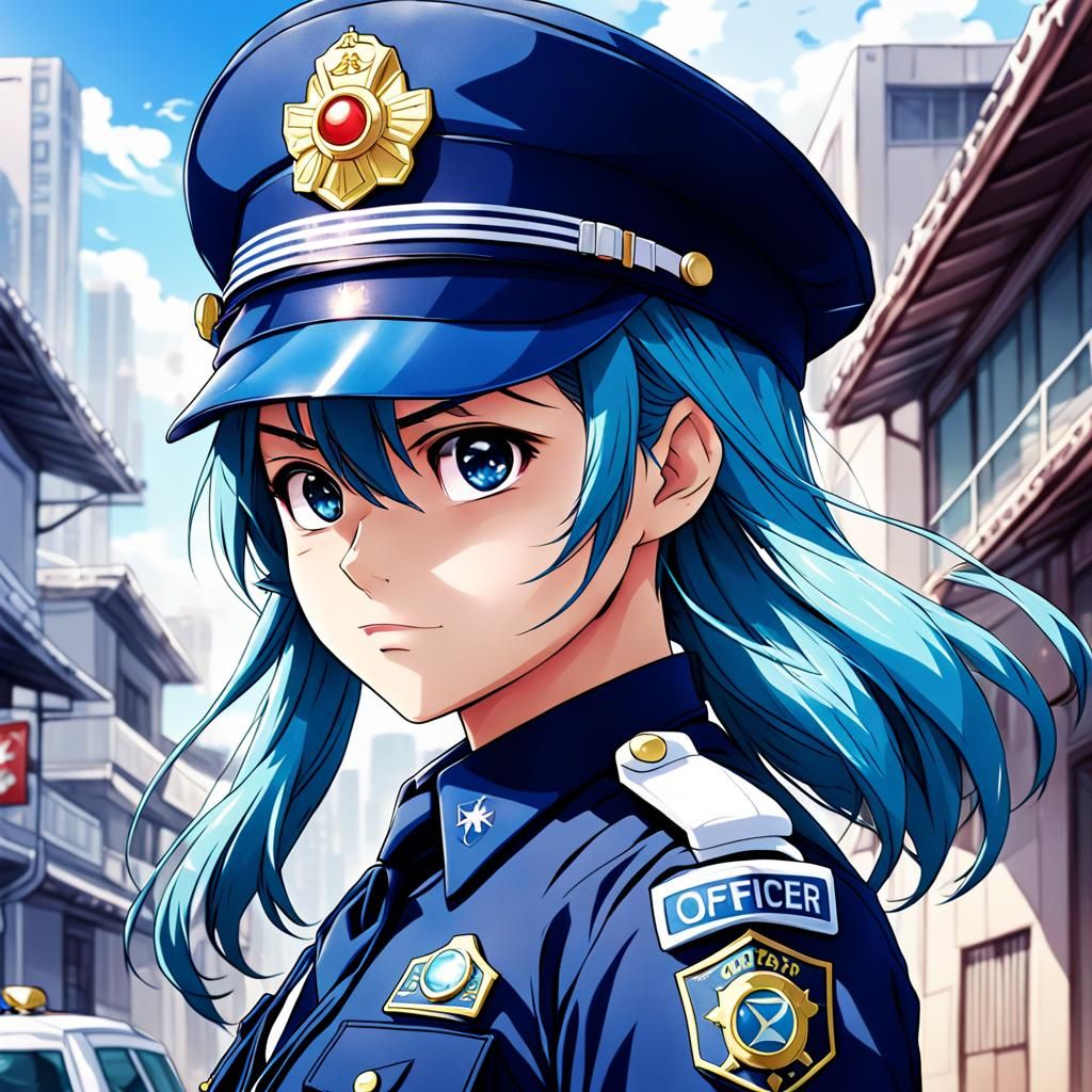 Anime-Style Officer Jenny: Manga Key Visual