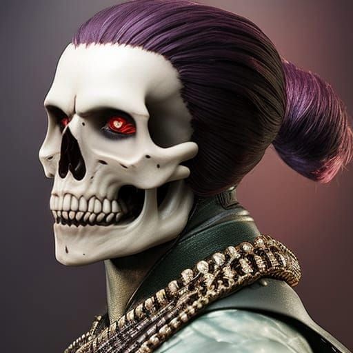Hyperdetailed Zombie Skeleton Portrait in Fantasy Style