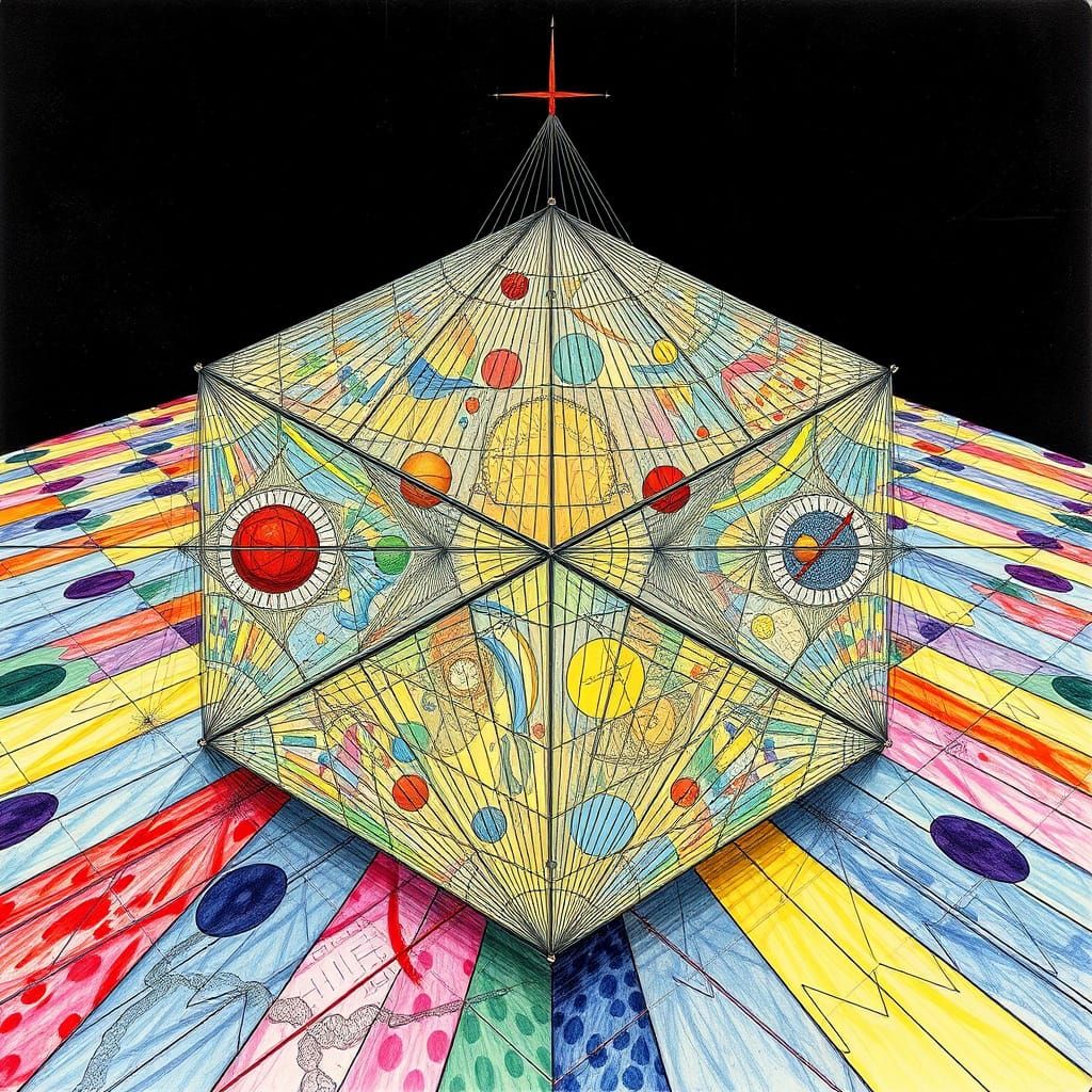 Surreal Lie Algebra as Impasto Pen Drawing