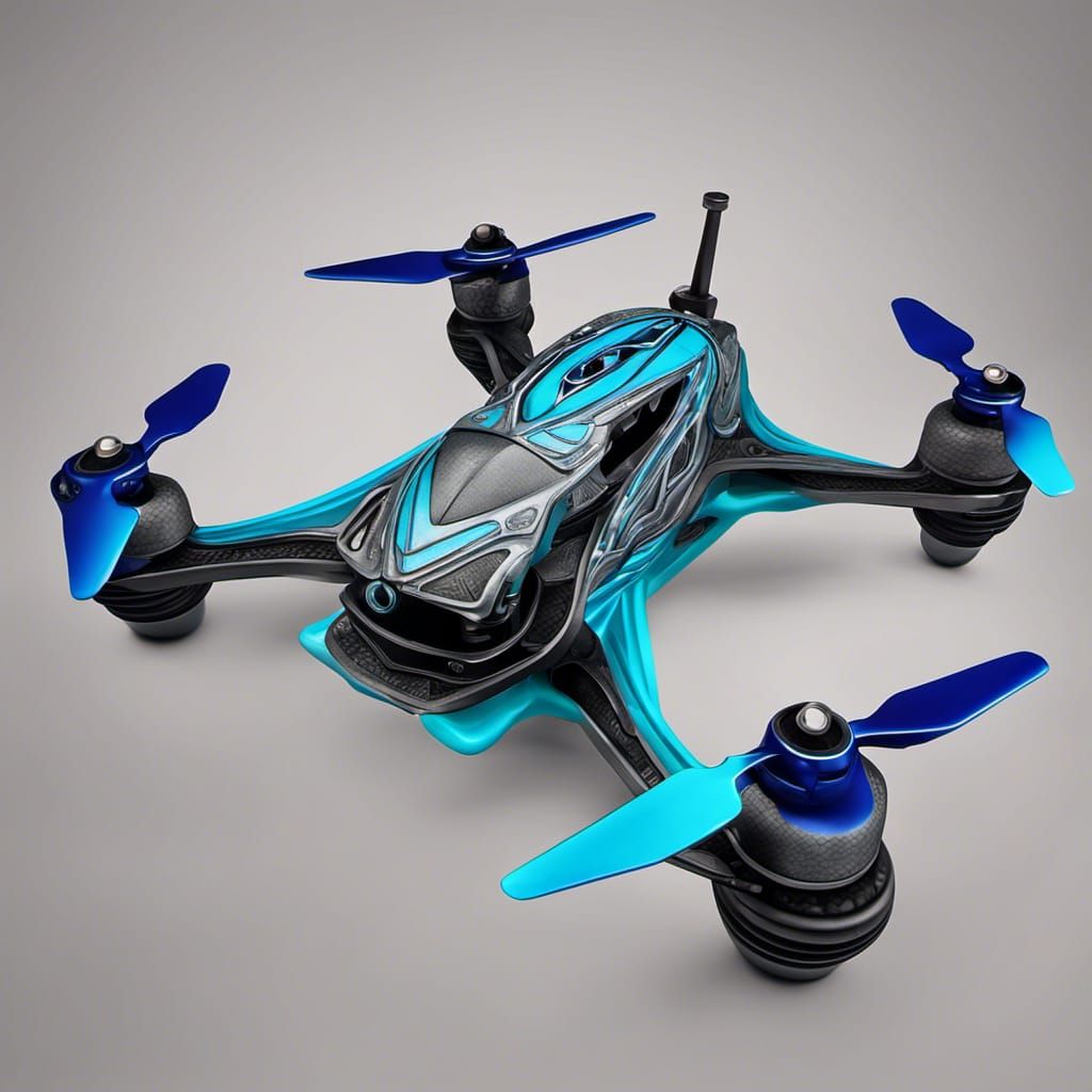 Fpv racing drone dynamic lighting hyperdetailed intricately detailed airbrush art 3D shading 3DEXCITE